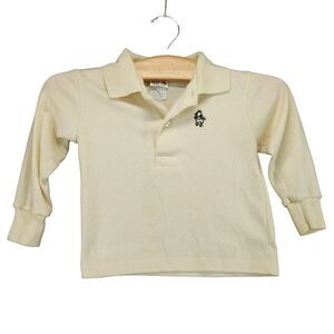 Walt Disney Winnie The Pooh Polo Shirt Unisex Toddler 4T Cream Polycotton